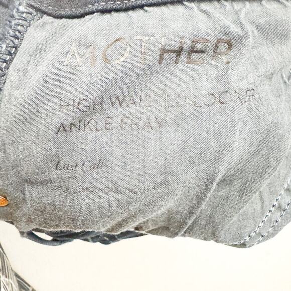 Mother High Waisted Looker Ankle Fray Last Call Dark Wash Denim Jeans Size 28 - Picture 9 of 10